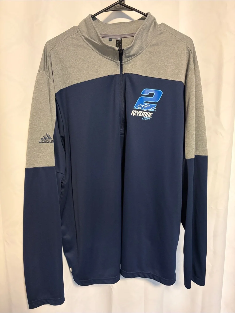 adidas Navy & Light Gray Keystone Quarter-Zip Pullover